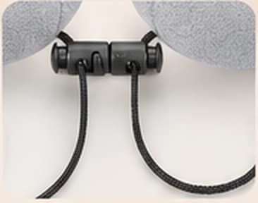 Adjustable neck massager drawstring